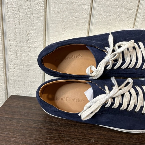 Paul Fredrick Blue Suede Sneakers, size 11. - Picture 5 of 6